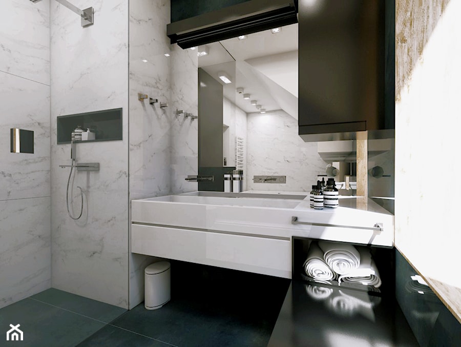 Łazienka na poddaszu - zdjęcie od NEFA Architekci - Wnętrza