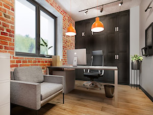 Biura z cegłą - soft industrial - zdjęcie od NEFA Architekci - Wnętrza