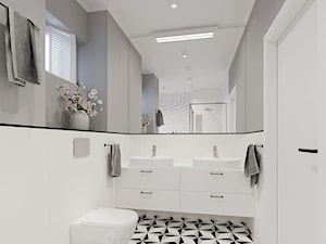 WAW-02 Granatowa klasyka - łazienka - zdjęcie od NEFA Architekci - Wnętrza