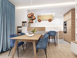 Kuchnia w apartamencie Soft Blue. - zdjęcie od NEFA Architekci - Wnętrza