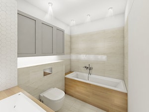 Łazienka z białą mozaiką - zdjęcie od NEFA Architekci - Wnętrza