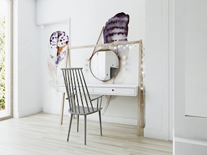 Sypialnia w stylu skandynawskim - widok na toaletkę. - zdjęcie od NEFA Architekci - Wnętrza