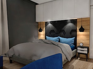 Sypialnia granat - zdjęcie od NEFA Architekci - Wnętrza