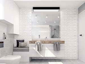 Łazienka z dekorem. - zdjęcie od NEFA Architekci - Wnętrza