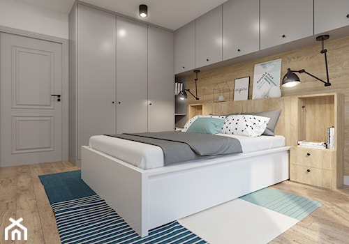 Sypialnia w skandynawskim klimacie - zdjęcie od NEFA Architekci - Wnętrza