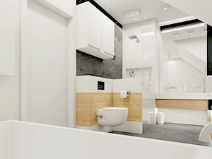 Łazienka z płytką heksagonalną. - zdjęcie od NEFA Architekci - Wnętrza