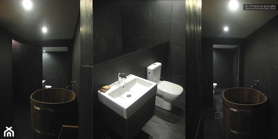 Sauna + łazienka - Łazienka, styl nowoczesny - zdjęcie od architekturastudio architekt Bogdan Jarocki