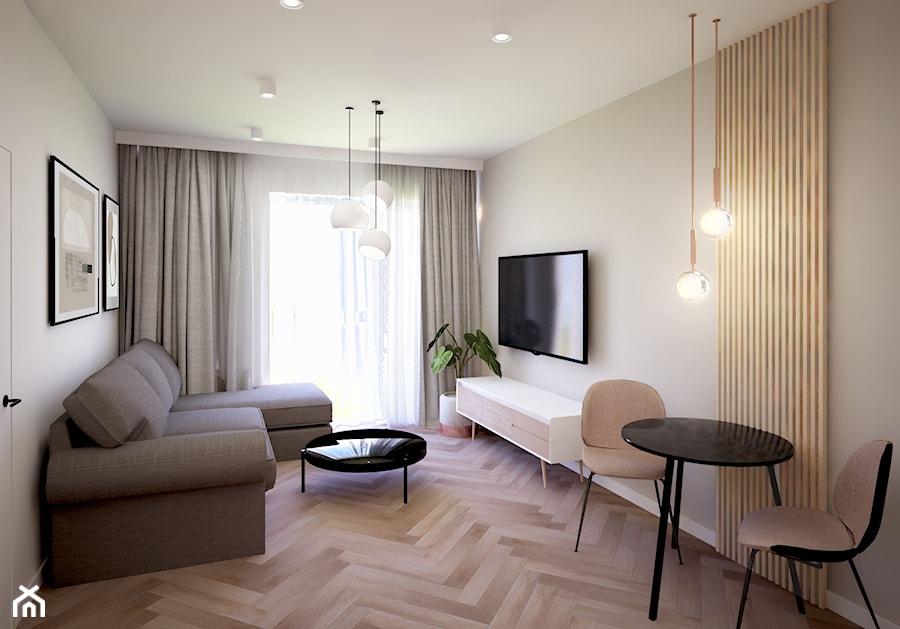 Mieszkanie w Łodzi - Salon, styl nowoczesny - zdjęcie od Re Design Group