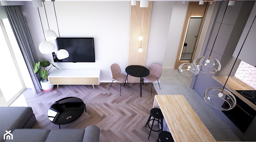 Mieszkanie w Łodzi - Salon, styl nowoczesny - zdjęcie od Re Design Group