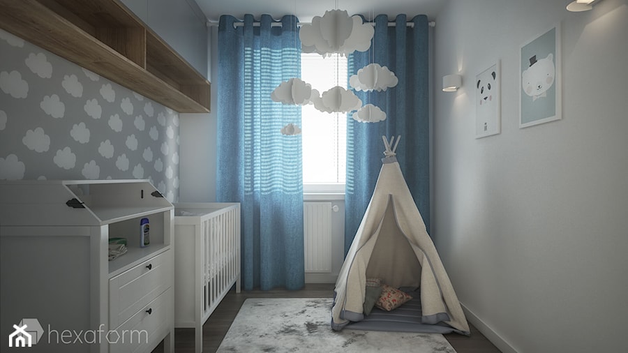 Mieszkanie 2+1. - Pokój dziecka, styl skandynawski - zdjęcie od hexaform - projektowanie wnętrz