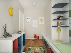 Projekt mieszkania 76m2. - Średni szary pokój dziecka dla dziecka dla nastolatka dla chłopca dla dziewczynki, styl nowoczesny - zdjęcie od hexaform - projektowanie wnętrz