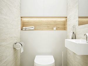 Projekt mieszkania 76m2. - Łazienka, styl nowoczesny - zdjęcie od hexaform - projektowanie wnętrz