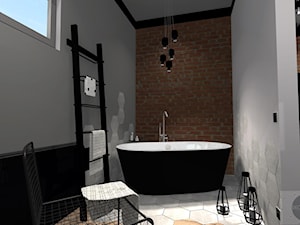 Łazienka soft - loft - Mała łazienka z oknem, styl industrialny - zdjęcie od DECOLOOK