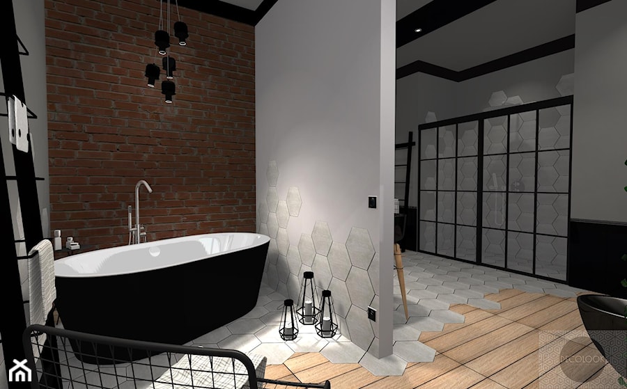 Łazienka soft - loft - Duża bez okna łazienka, styl industrialny - zdjęcie od DECOLOOK