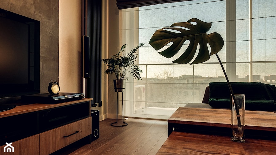 Mieszkanie Loft soft - Średni czarny salon, styl industrialny - zdjęcie od Pro Arti