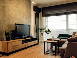 Mieszkanie Loft soft - Średni biały szary salon, styl industrialny - zdjęcie od Pro Arti