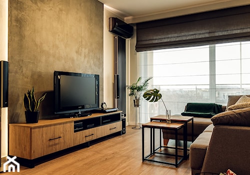 Mieszkanie Loft soft - Średni biały szary salon, styl industrialny - zdjęcie od Pro Arti
