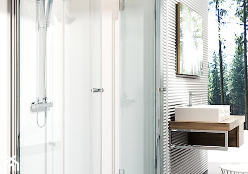 Natryski - Średnia łazienka z oknem, styl glamour - zdjęcie od DEANTE