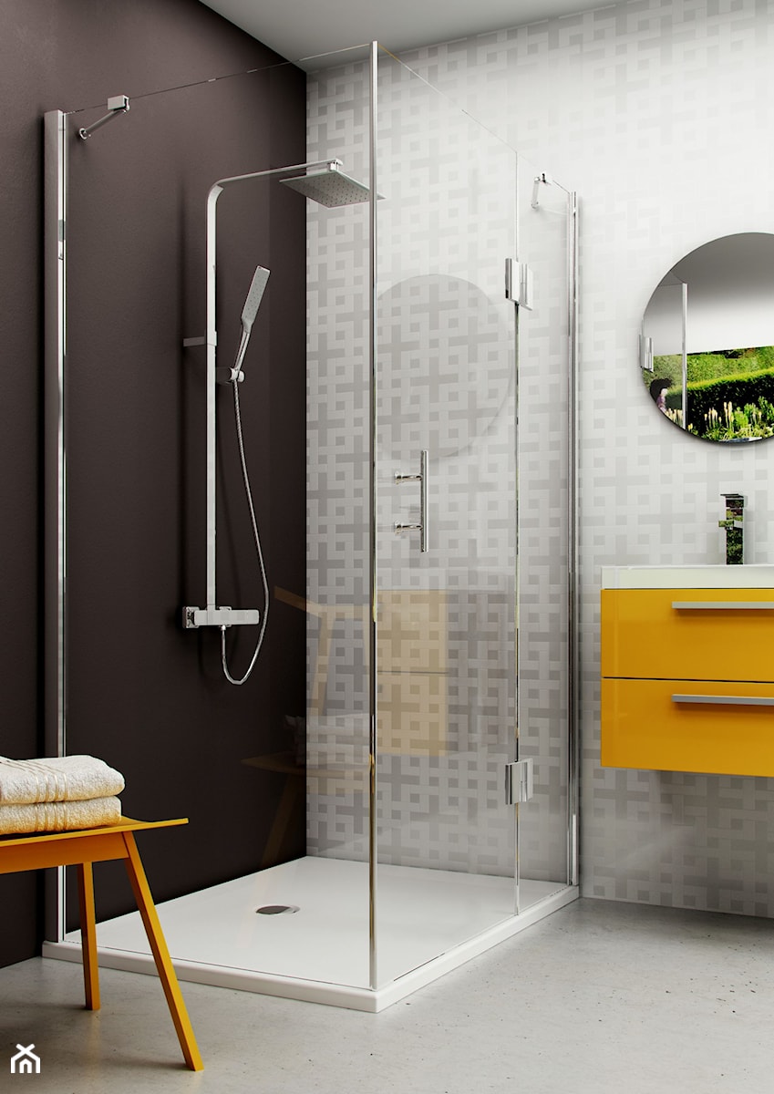 Industrialna łazienka - Mała bez okna z lustrem łazienka, styl industrialny - zdjęcie od DEANTE