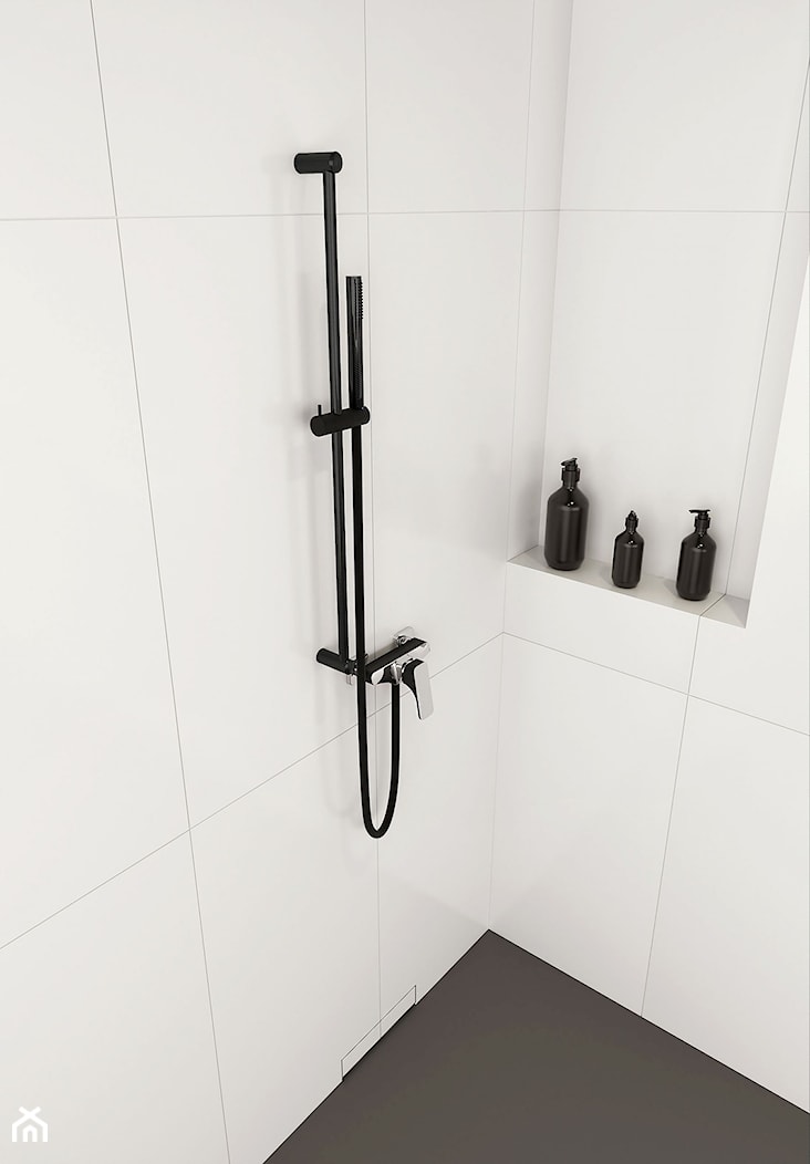 Natryski - Mała bez okna łazienka, styl minimalistyczny - zdjęcie od DEANTE - Homebook