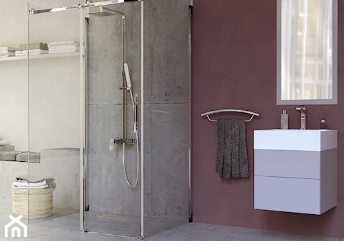 Beton w łazience - Średnia łazienka, styl nowoczesny - zdjęcie od DEANTE