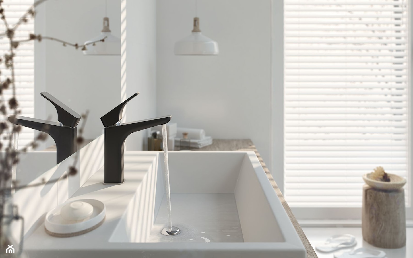 Industrialna łazienka - Łazienka z oknem, styl minimalistyczny - zdjęcie od DEANTE - Homebook