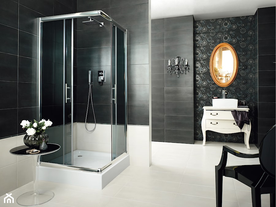 Kabiny - Średnia bez okna łazienka, styl glamour - zdjęcie od DEANTE