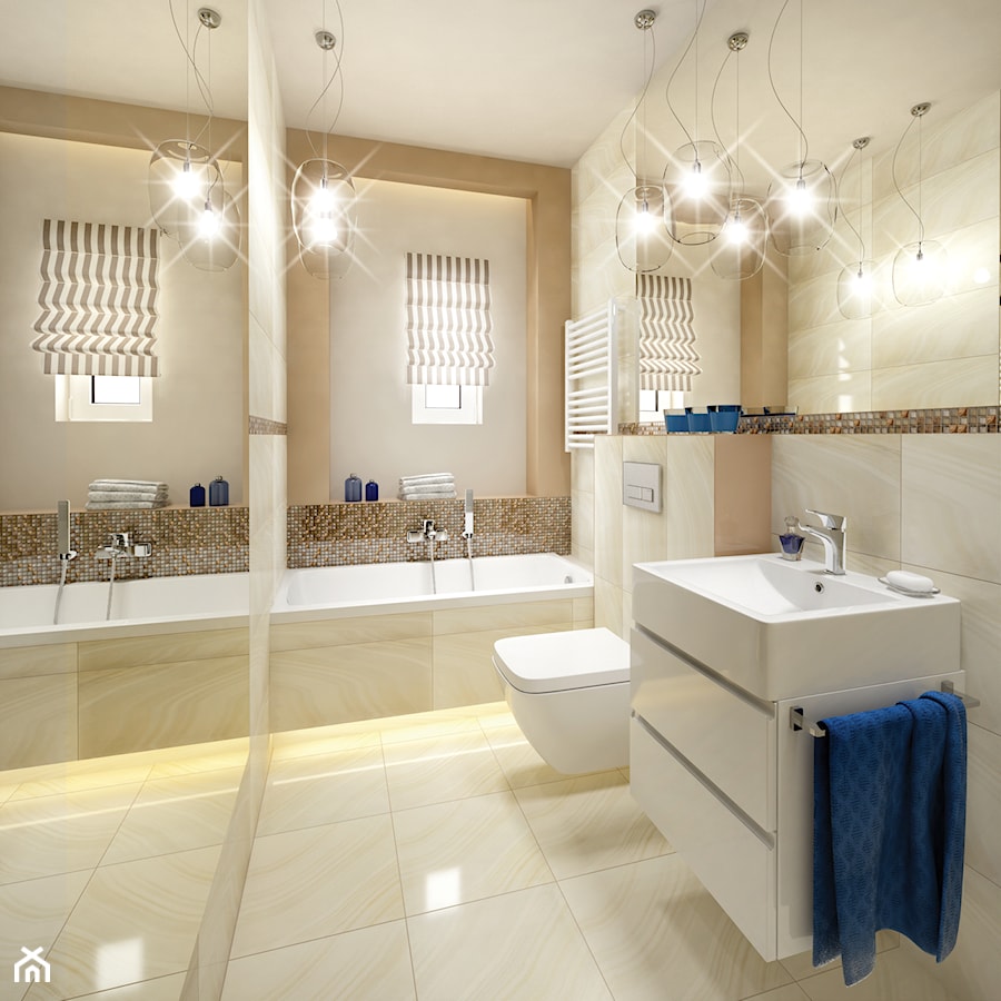 Umywalki - Średnia z lustrem łazienka z oknem, styl tradycyjny - zdjęcie od DEANTE