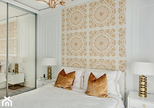 Studio do kontentów dla znanej Youtuberki - Średnia biała sypialnia, styl glamour - zdjęcie od NOVEL HOMEpracowniaarchitektury