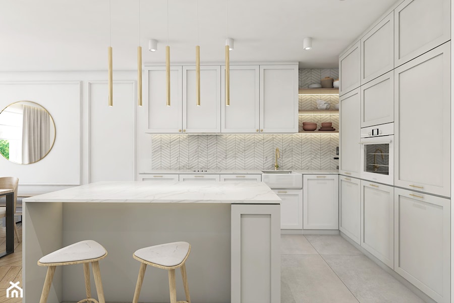 Mieszkanie Chorzów | 68 m2 | 2020 - Kuchnia, styl tradycyjny - zdjęcie od CUSTOM PLUS Pracownia projektowa