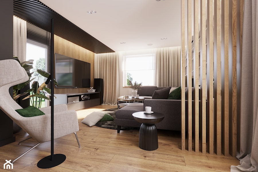 Dom Skarżysko- kamienna | 45 m2 | 2022 - Salon - zdjęcie od CUSTOM PLUS Pracownia projektowa