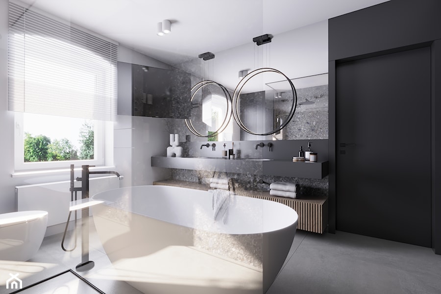 Mieszkanie Bytom | 75 m2 | 2022 - Łazienka - zdjęcie od CUSTOM PLUS Pracownia projektowa