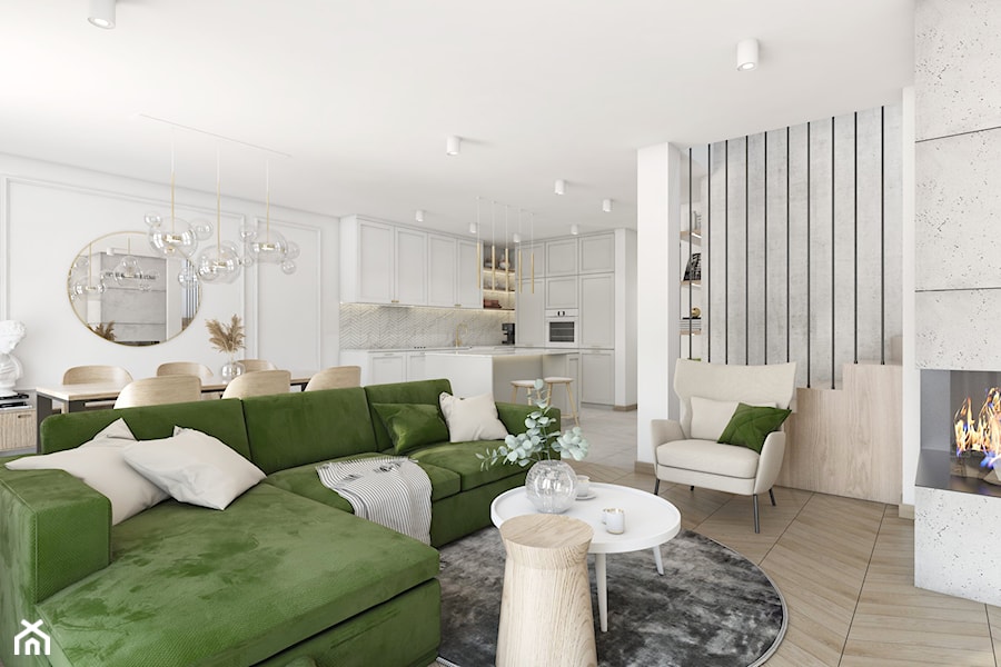 Mieszkanie Chorzów | 68 m2 | 2020 - Salon, styl tradycyjny - zdjęcie od CUSTOM PLUS Pracownia projektowa