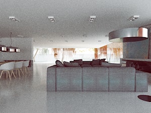 DOM OTWARTY - Salon, styl minimalistyczny - zdjęcie od STWÓRCY - ARCHITEKCI WNĘTRZ
