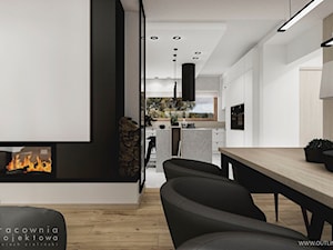 Projekt wnętrza nowoczesnego domu jednorodzinnego - Jadalnia, styl nowoczesny - zdjęcie od Pracownia Projektowa Wojciech Zieliński