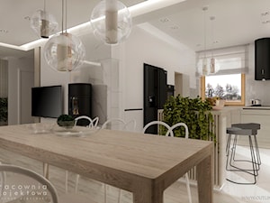 Wnętrze domu jednorodzinnego w stylu nowoczesnym - Kuchnia, styl nowoczesny - zdjęcie od Pracownia Projektowa Wojciech Zieliński