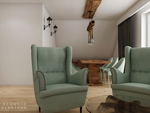 Rustykalny nowoczesny dom - Salon, styl rustykalny - zdjęcie od Pracownia Projektowa Wojciech Zieliński