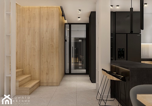 Nowoczesne mieszkanie 2 - Hol / przedpokój, styl nowoczesny - zdjęcie od Pracownia Projektowa Wojciech Zieliński