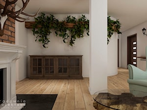 Rustykalny nowoczesny dom - Salon, styl rustykalny - zdjęcie od Pracownia Projektowa Wojciech Zieliński