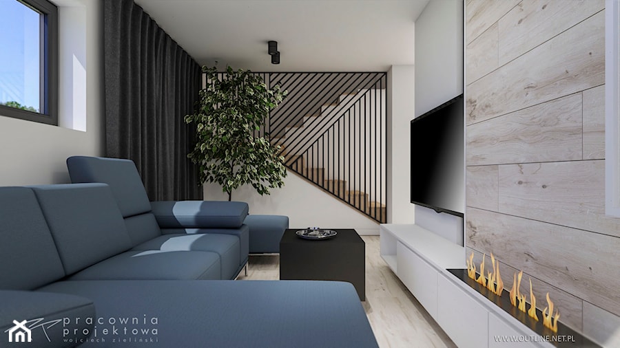Małe mieszkanie - Salon, styl nowoczesny - zdjęcie od Pracownia Projektowa Wojciech Zieliński