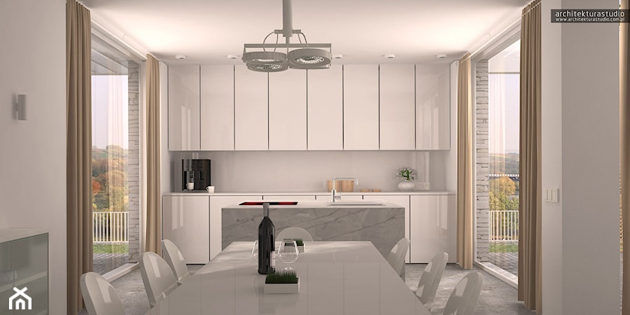 Wnetrza domu jednorodzinnego - Kuchnia, styl nowoczesny - zdjęcie od architekturastudio wnętrza