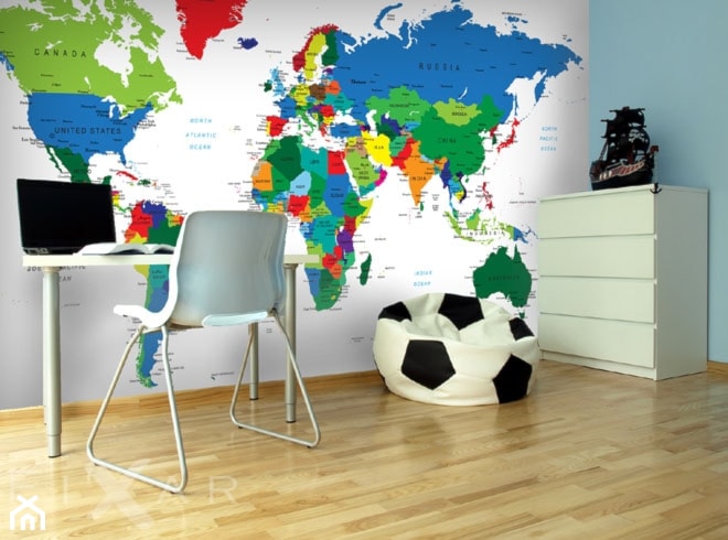 Kolorowa mapa świata - zdjęcie od Fixar PL - Homebook