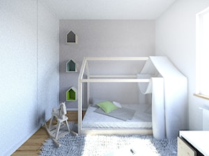Mieszkanie w Rzeszowie - Średni biały szary pokój dziecka dla dziecka dla nastolatka dla chłopca dla dziewczynki, styl nowoczesny - zdjęcie od olgaurban
