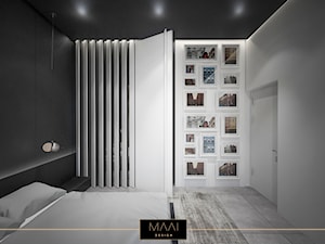 DOM POD WARSZAWĄ 170M2 - Mała szara sypialnia, styl minimalistyczny - zdjęcie od MAAI Design