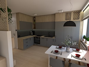 Mieszkanie z burgundem - Kuchnia, styl nowoczesny - zdjęcie od P.S.-projekt