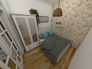 Mieszkanie w stylu prowansalskim - Mała szara sypialnia, styl prowansalski - zdjęcie od P.S.-projekt