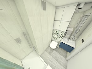 Malutka łazienka - Mała bez okna z lustrem z punktowym oświetleniem łazienka, styl nowoczesny - zdjęcie od P.S.-projekt