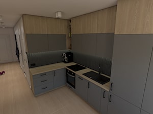 Mieszkanie z burgundem - Kuchnia, styl nowoczesny - zdjęcie od P.S.-projekt