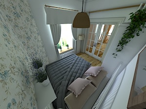 Mieszkanie w stylu prowansalskim - Mała biała sypialnia, styl prowansalski - zdjęcie od P.S.-projekt