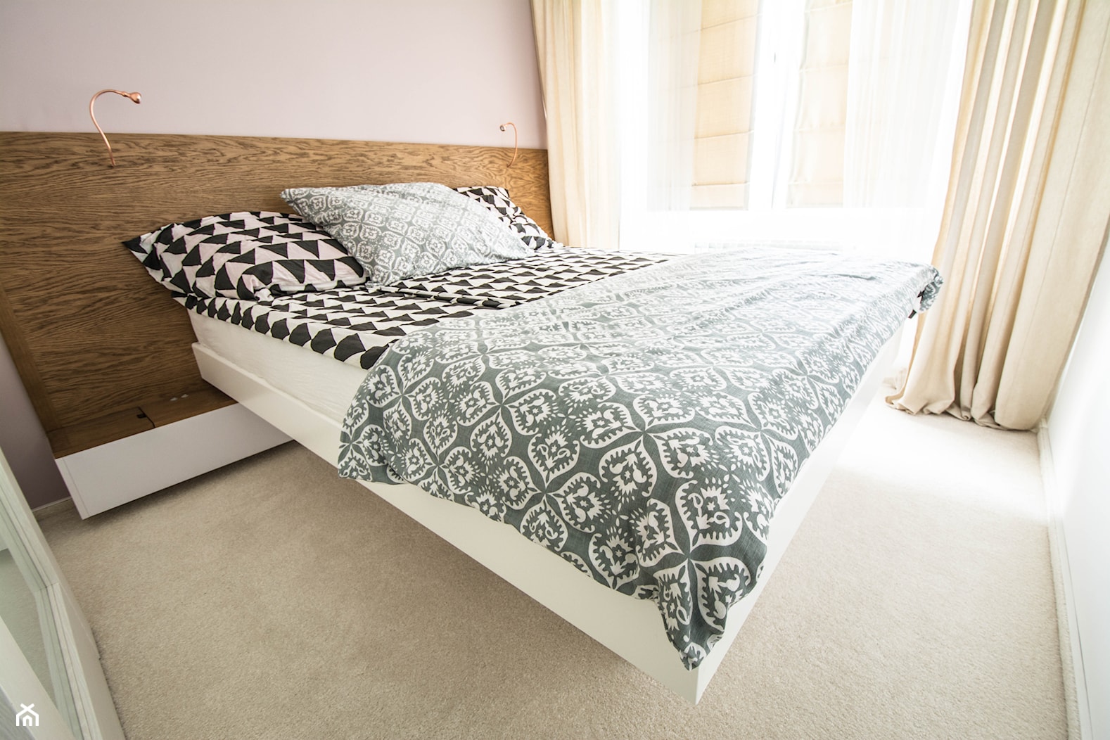 Sypialnia z Lewitującym łóżkiem - zdjęcie od Esona Architektura - Homebook